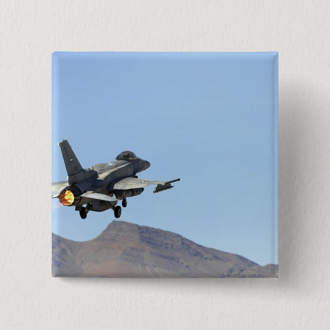 Ein F-16E aus den Vereinigten Arabischen Emiraten Button (Vorderseite)