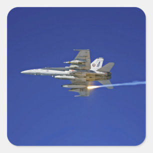 Ein F/A-18C-Hornet Quadratischer Aufkleber