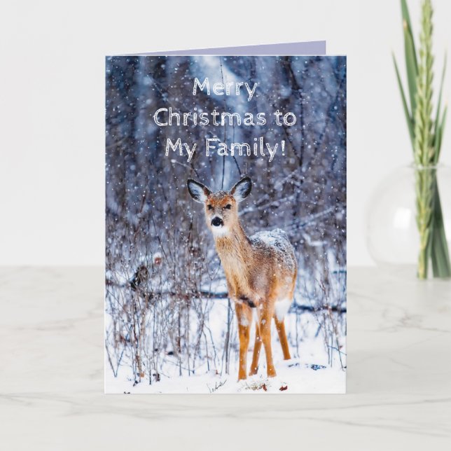 EIN FAMILIEN-WEIHNACHTSKARTEN DANKESKARTE (Vorderseite)