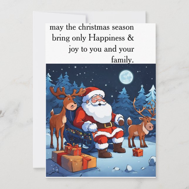 "Ein Familienfertiger Weihnachtssegen" Feiertagskarte (Vorderseite)