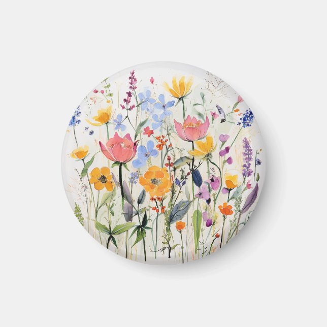 Ein fantastischer Blumenmagnet, wilde Blumen  Magnet (Vorne)