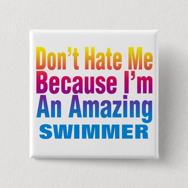 Ein fantastischer Schwimmer-Knopf Button (Vorderseite)