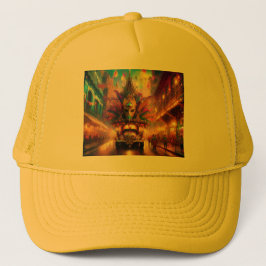 Ein Fantasy-Blick auf eine Mardi Gras Parade Truckerkappe