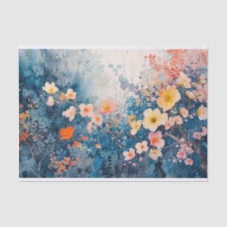 Ein farbenfroher Aufruhr über Blume Seidenpapier