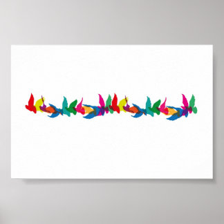 Ein farbenfroher Flug extravagant Poster