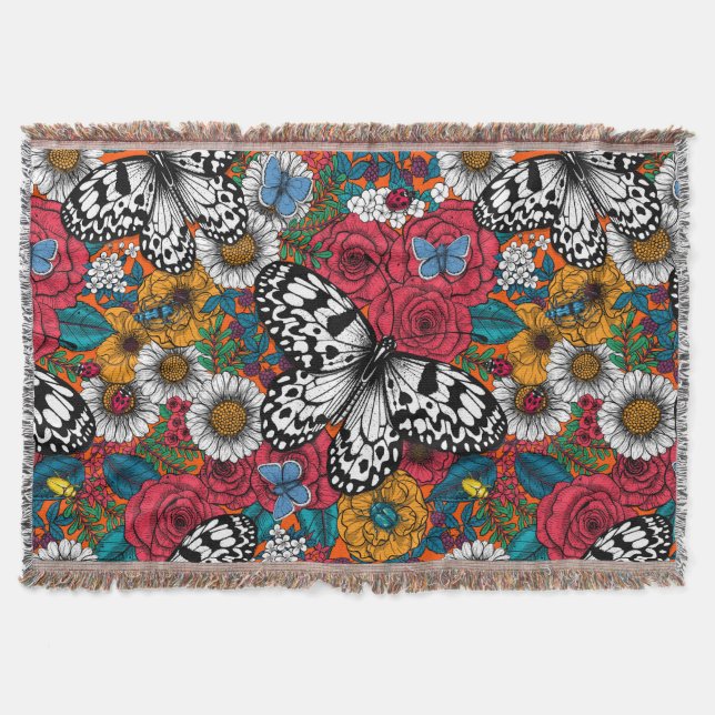 Ein farbenfroher Garten Decke (Vorderseite)