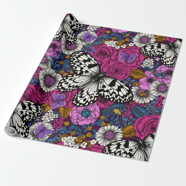 Ein farbenfroher Garten II Geschenkpapier (Ungerollt)