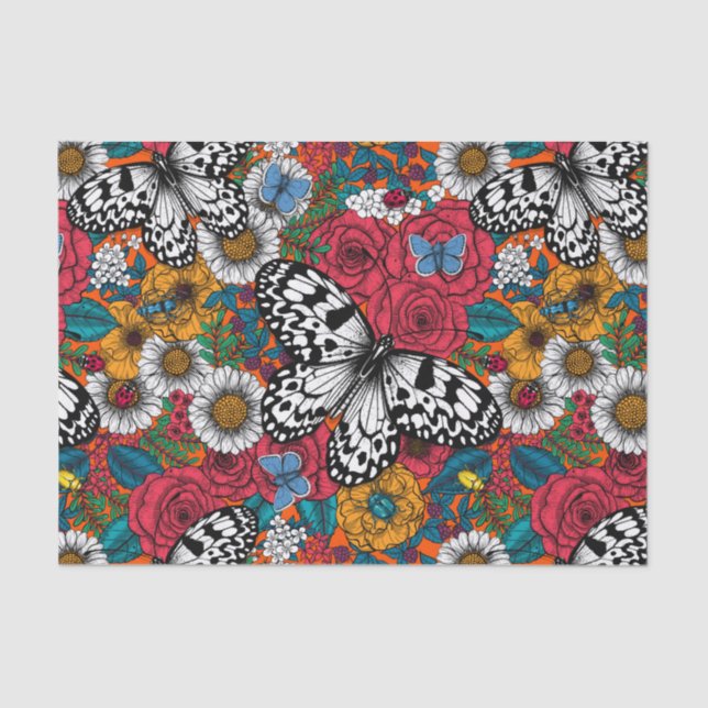 Ein farbenfroher Garten Seidenpapier (Vorderseite)