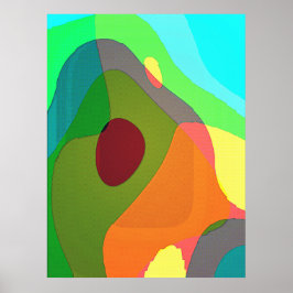 Ein farbenfroher Schlamassel 1107 Abstrakt Art Poster