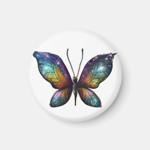 Ein farbenfroher Schmetterling mit galaxieähnliche Magnet