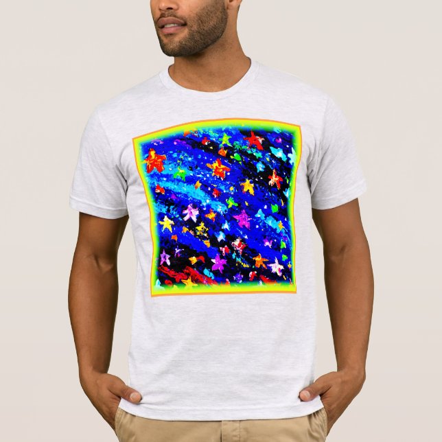 Ein farbenfroher Sternenhimmel. Jetzt kaufen T-Shirt (Vorderseite)