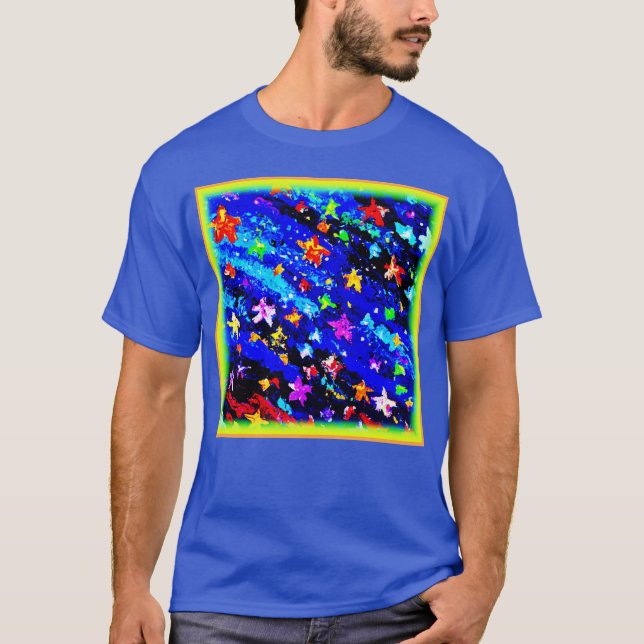 Ein farbenfroher Sternenhimmel. Jetzt kaufen T-Shirt (Vorderseite)