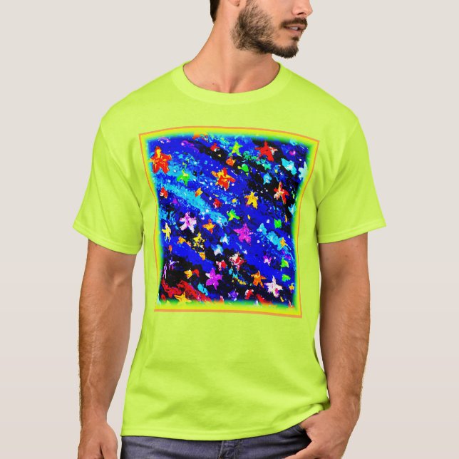 Ein farbenfroher Sternenhimmel. Jetzt kaufen T-Shirt (Vorderseite)