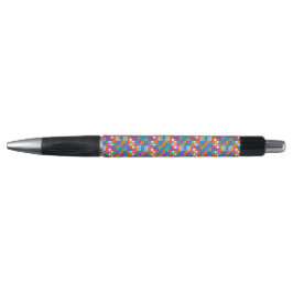 Ein farbenfroher Stift mit schwarzer Spitze und Kl