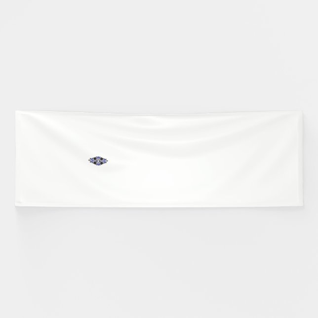Ein farbenfroher Wandaufkleber mit einem aufwändig Banner (Horizontal)