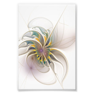Ein farbenfrohes Fraktal-Ornament. Abstrakte Blume Fotodruck