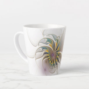 Ein farbenfrohes fraktales Ornament. Abstrakte Blu Milchtasse