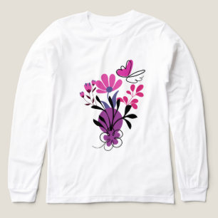 Ein farbenfrohes, trendiges Blumendesign Tri-Blend Shirt