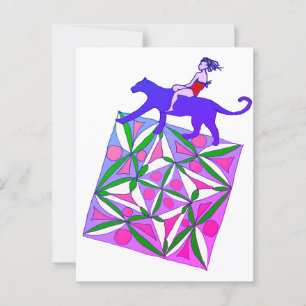 Ein farbiges geometrisches Muster Postkarte