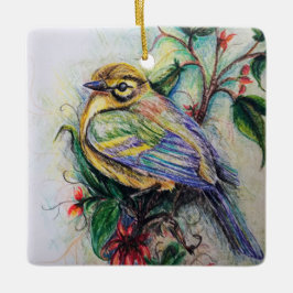 Ein farbiges Weihnachten Keramikornament