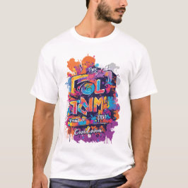 ein Farblaufereignis auf einem weißen T - Shirt