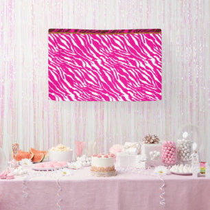 Ein faszinierendes Blumenmuster in Rosa und Weiß, Banner