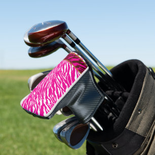 Ein faszinierendes Blumenmuster in Rosa und Weiß, Golf Headcover