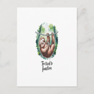 Ein Faultier Wildtier Müde Postkarte