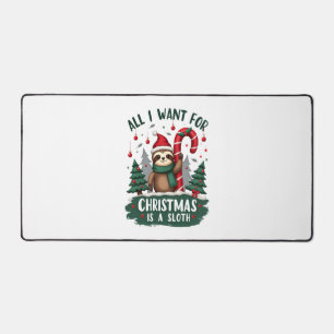 Ein Faultier zu Weihnachten. Süßes Weihnachtsfault Schreibtischunterlage