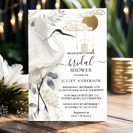 Ein Feather Asian Sky Cloud Crane Fun Brautparty Einladung