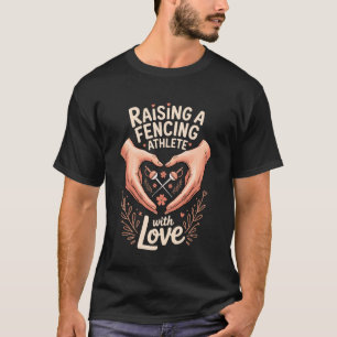 Ein Fechtathlet mit Liebe großziehen Mama Papa T-Shirt