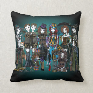 Ein feenhaftes Steampunk Zirkus-Wurfs-Kissen Kissen