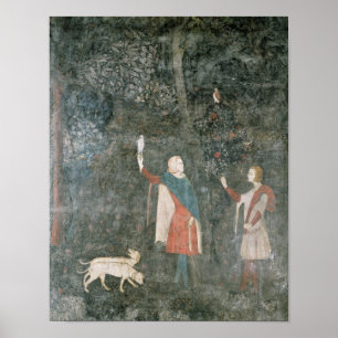 Ein feilbietender Herr, vom Hirsch-Raum, 1343 Poster