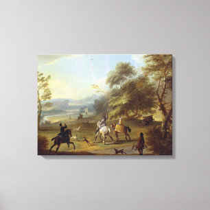 Ein feilbietendes Party, c.1690 (Öl auf Leinwand) Leinwanddruck