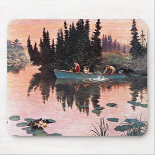 Ein feiner Fang durch John Clymer Mousepad