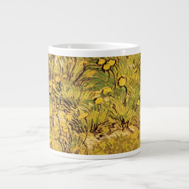 Ein Feld gelber Blumen von Vincent van Gogh Jumbo-Tasse (Vorderseite)