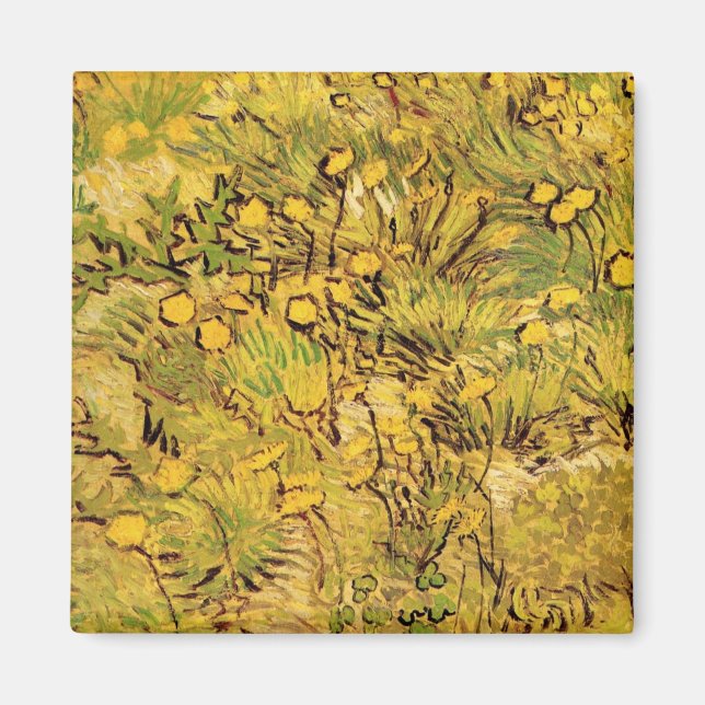 Ein Feld gelber Blumen von Vincent van Gogh Magnet (Vorne)