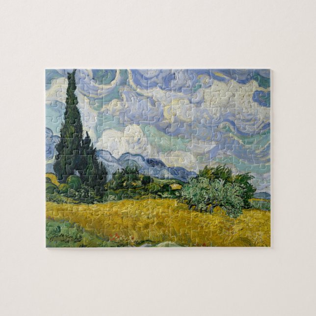 Ein Feld mit Zypressen Van Gogh (Horizontal)