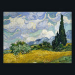Ein Feld mit Zypressen Van Gogh Fotodruck<br><div class="desc">Ende Juni 1889 gewannen die Zypressen in Van Gogh's Werk an Boden, als er beschloss, eine seiner ersten Serien in Saint-Rémy den mächtigen Bäumen zu widmen. Seine überschwänglichen Vor-Ort-Studien zeichnen sich durch ihren reichen Impasto aus und beinhalten die nah-oben-vertikale Sicht der Zypressen (49.30 Uhr) des Met und diese majestätische horizontale...</div>