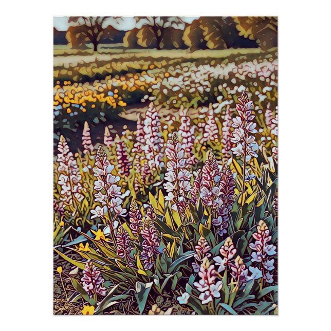 Ein Feld voller Blume - Glossy Poster (Vorderseite)