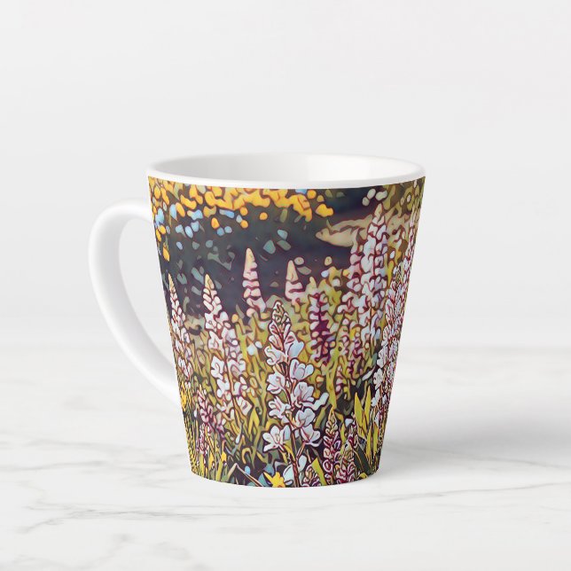 Ein Feld voller Blume - Latte Tasse (Linke Ecke)