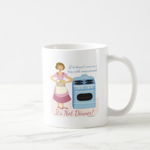 Ein Fertiggericht bedeutet Abendessen Mama Slogan Kaffeetasse