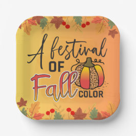Ein Fest der Herbstfarben Herbst Erntedank Pappteller