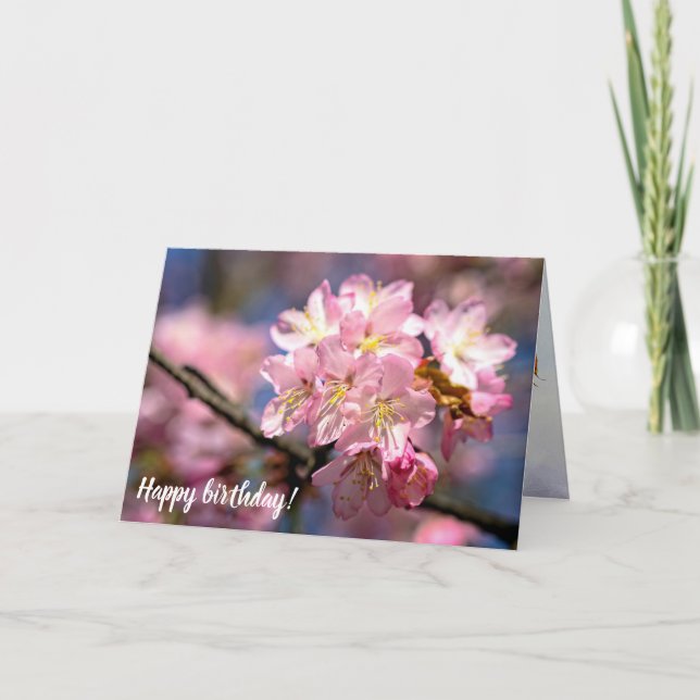 Ein Fest der rosa Sakura-Blume im Frühjahr Karte (Vorderseite)