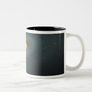 Ein festes Paar der Sterne und der umgebenden Zweifarbige Tasse