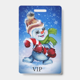 Ein festlicher Schneemann Ausweis