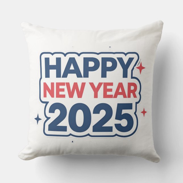 Ein festliches Ende für das neue Jahr 2025 Kissen (Vorderseite)