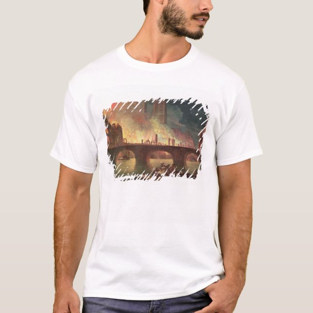 Ein Feuer am Hotel-Dieu im Jahre 1772 T-Shirt (Vorderseite)