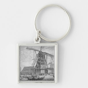 Ein Feuer in einer Windmühle nahe Worden, von a Schlüsselanhänger