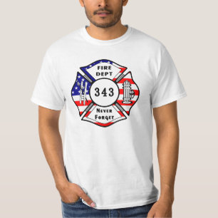 Ein Feuerwehrmann 9/11 vergessen nie 343 T-Shirt
